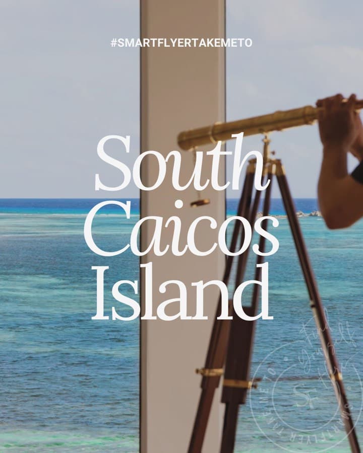 South Caicos Island, a beach with a person looking through a telescope